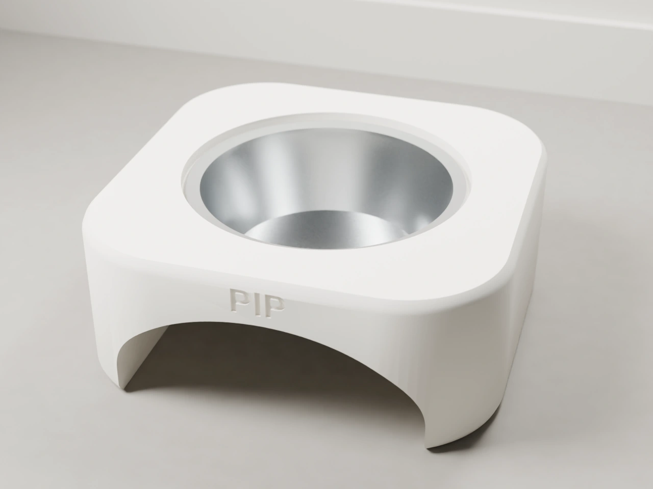 Small Cup Stand, warm white, matte, exact design render