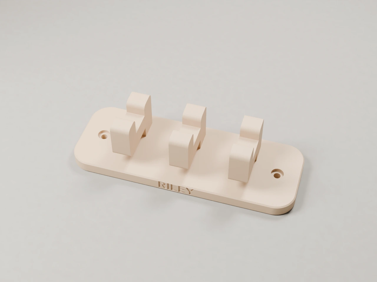 Entry Hook, Warm Sand, matte, exact design render