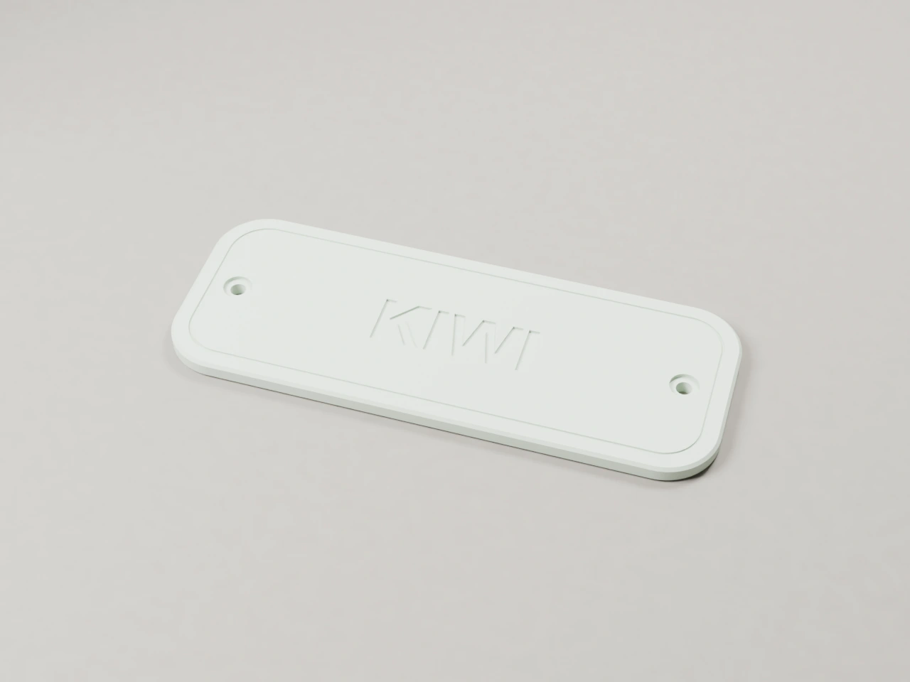Flock Plaque, soft mint, matte, exact design render
