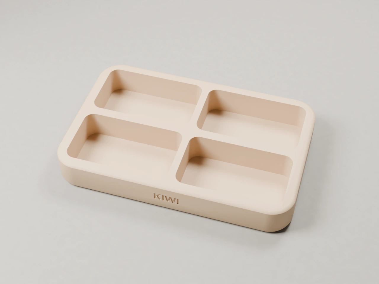 Toy Rotation Tray, warm sand, matte, exact design render