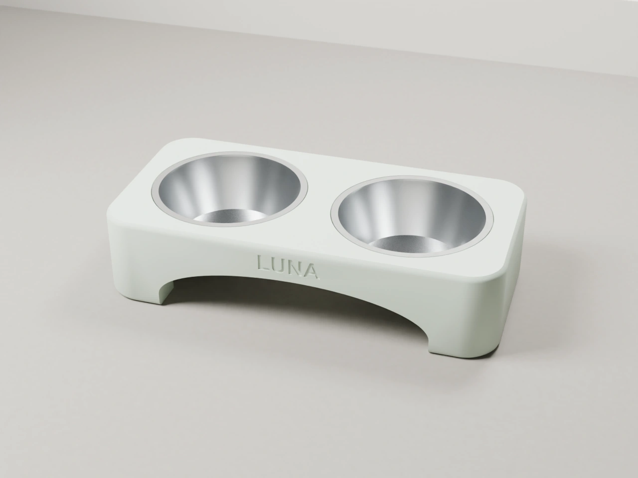 Twin Station, soft mint, matte, exact design render
